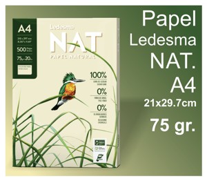 Risma da 500 fogli carta ECOLOGICA Ledesma NAT A4 gr 75 Foto prodotto